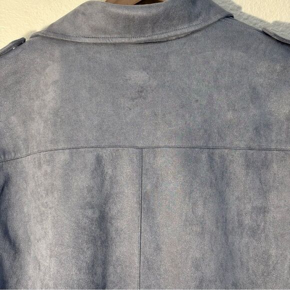 LC Lauren Conrad Faux Leather Moto Jacket Women’s 0X Gray Full Zip Pockets. - Picture 6 of 10